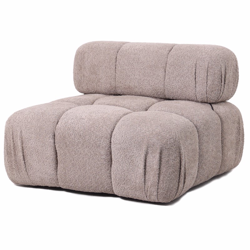 Sillon modular centro tapizado topo