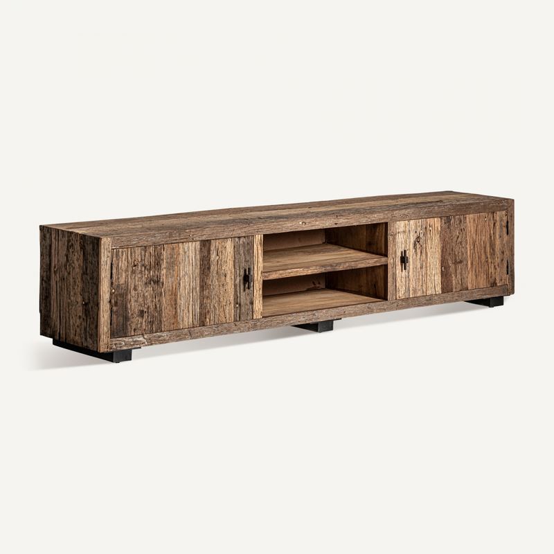 Mueble bajo tv rustico madera reciclada