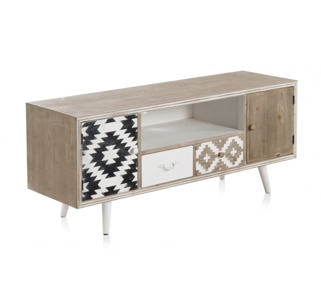 Mueble tv rustico colores desgastados