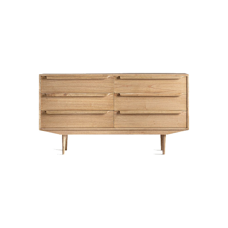 Comoda aparador madera 6 cajones actual
