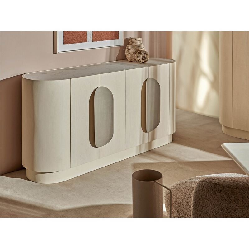 Aparador comedor moderno 4 puertas blanco