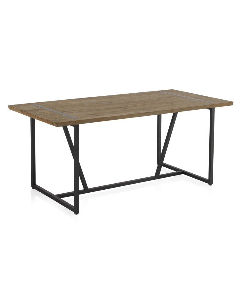 Mesa comedor estilo industrial madera metal