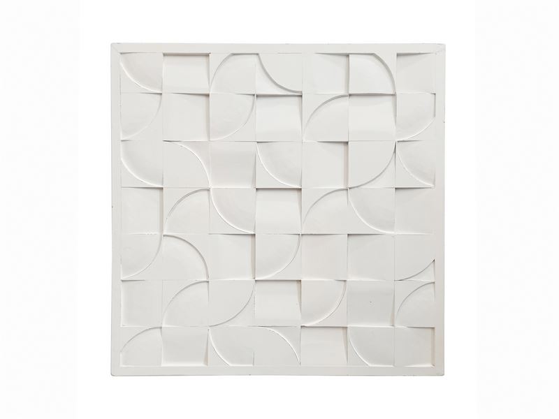 Cuadro Panel Decoracion en Relieve Color Blanco
