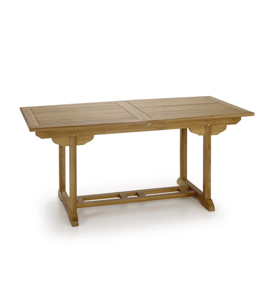 Mesa extensible rectangular en teca para la terraza