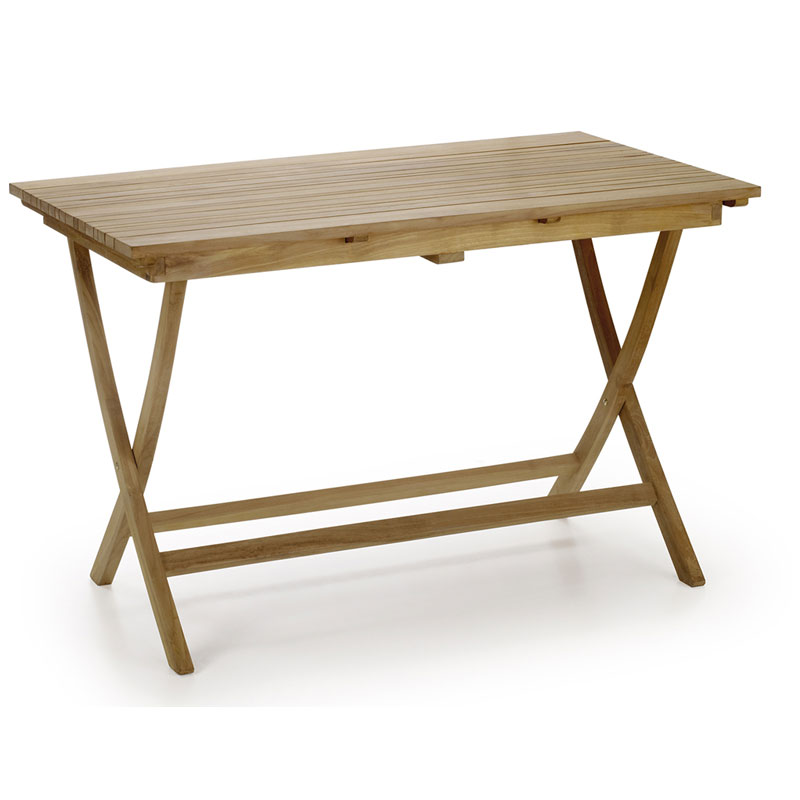 Mesa teca rectangular plegable jardin