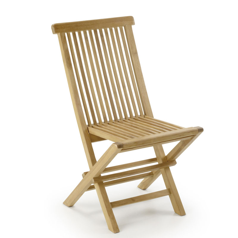Silla de teca natural para Jardin