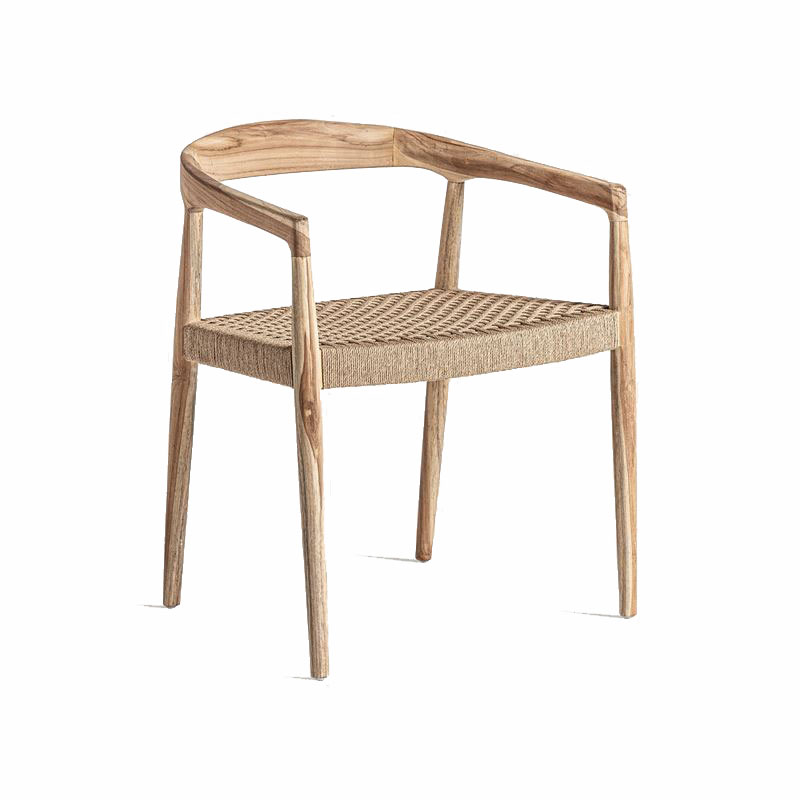 Sillon comedor moderno madera natural teca