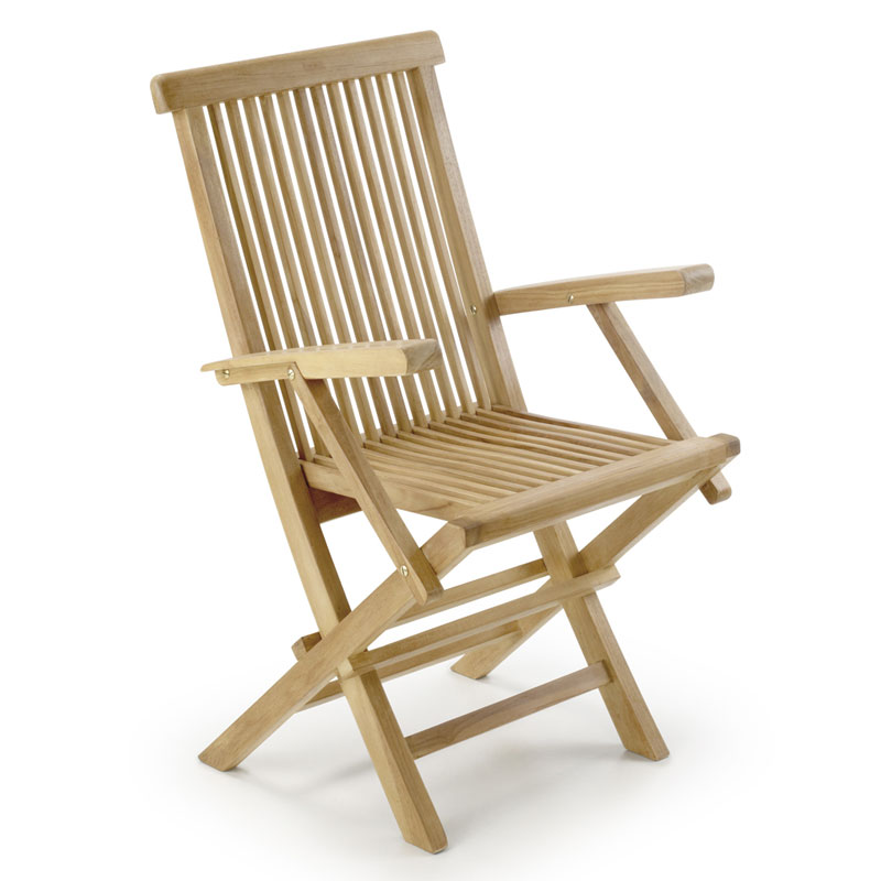 Sillon plegable teca natural terrazas