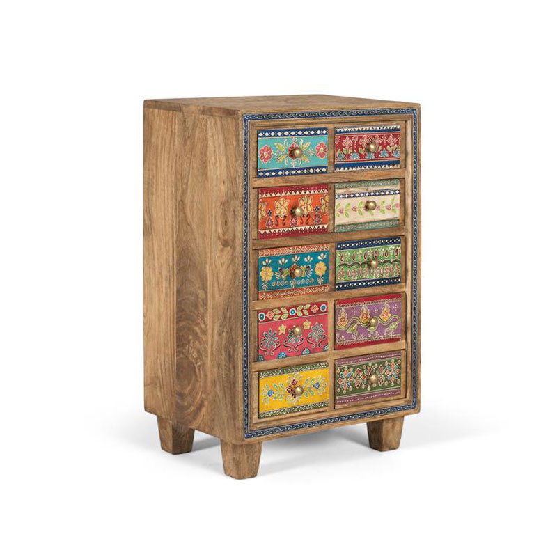 Mesita oriental actual colores 10 cajones