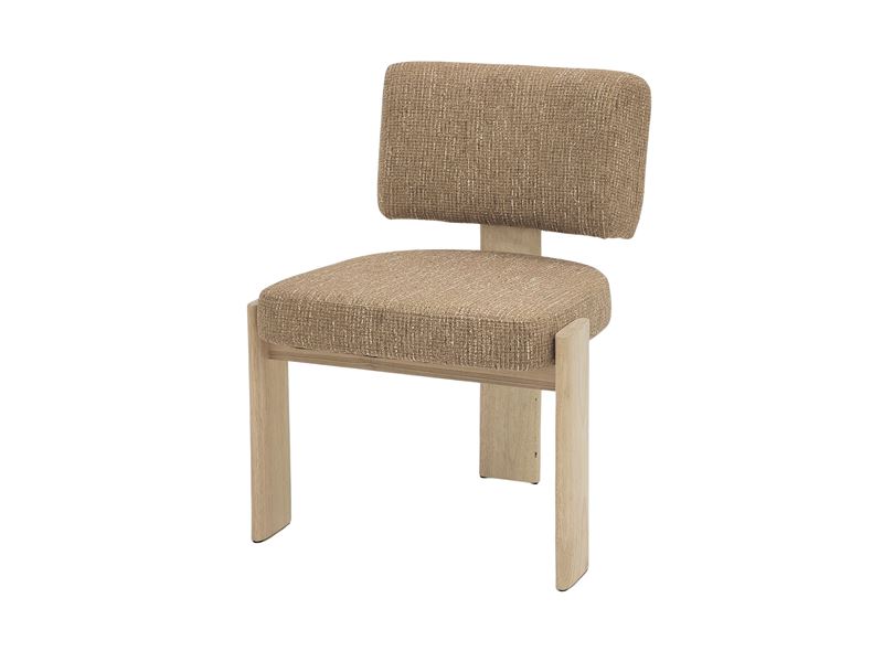 Silla comedor asiento respaldo tapizado color caramelo