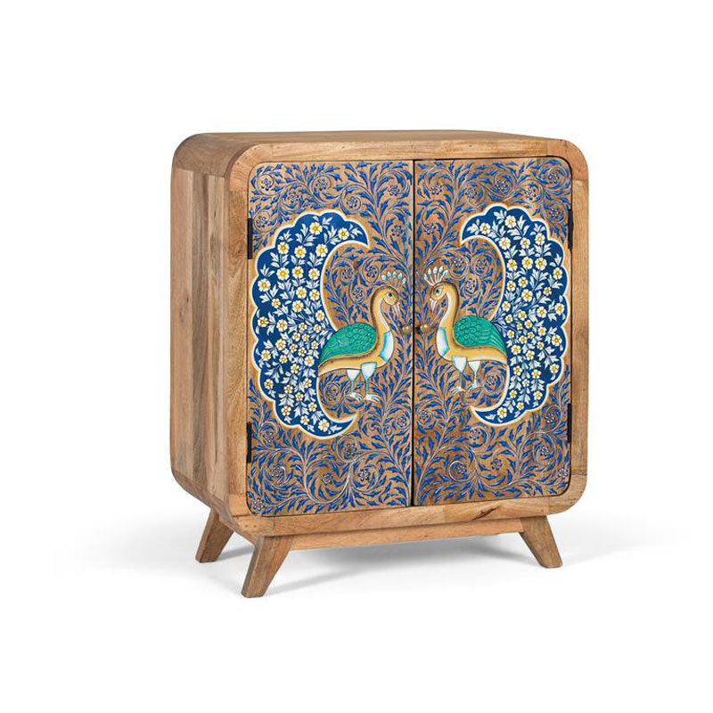 Consola recibidor puertas decoradas en colores