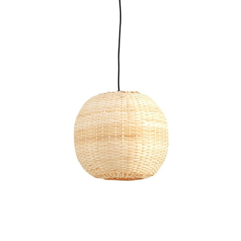 Lampara de dormitorio banbu natural en tiras