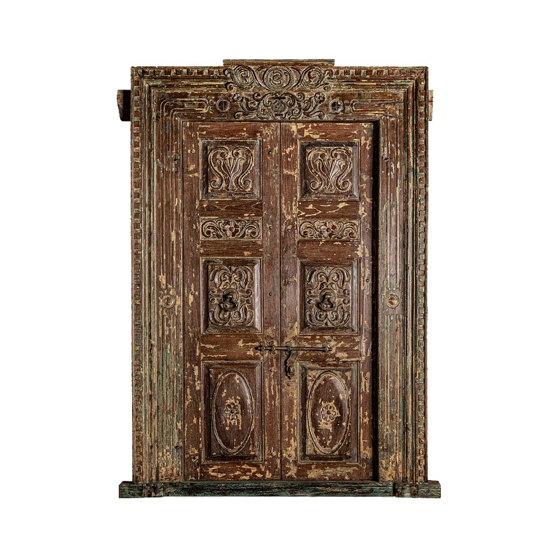 Puerta Clasica Tallada Madera Mango tallada