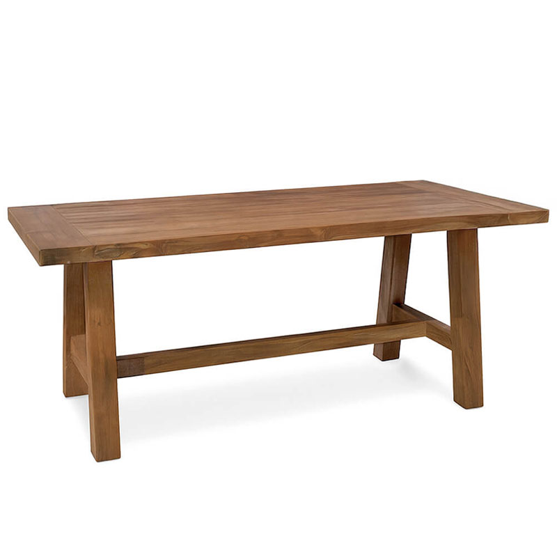 Mesa comedor grande madera maciza de teca natural
