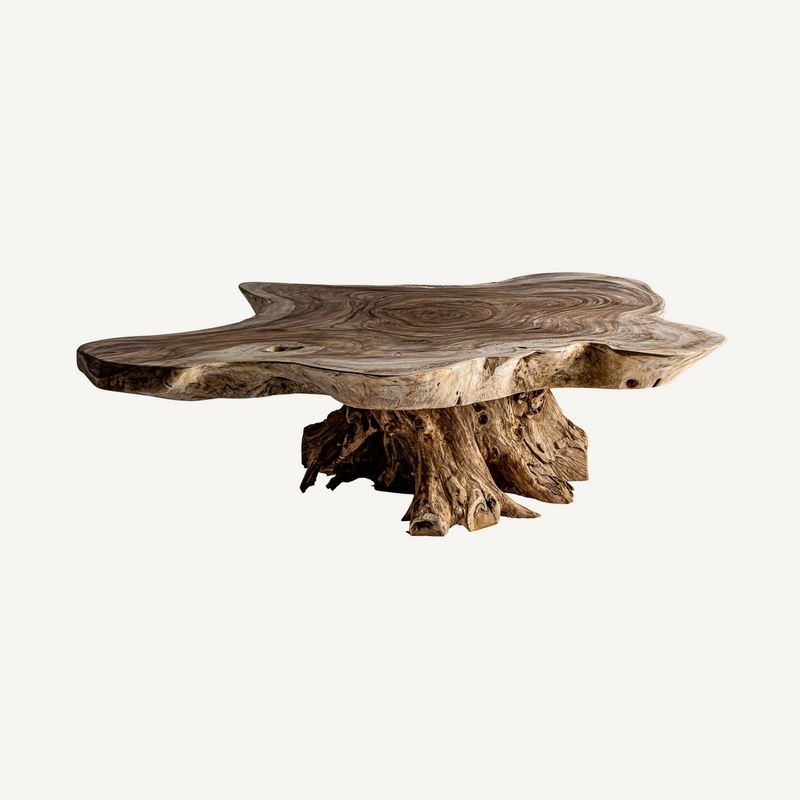 Mesa raiz madera rustica maciza