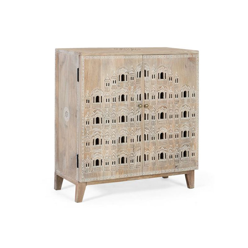 Aparador blanco decape 2 puertas talladas