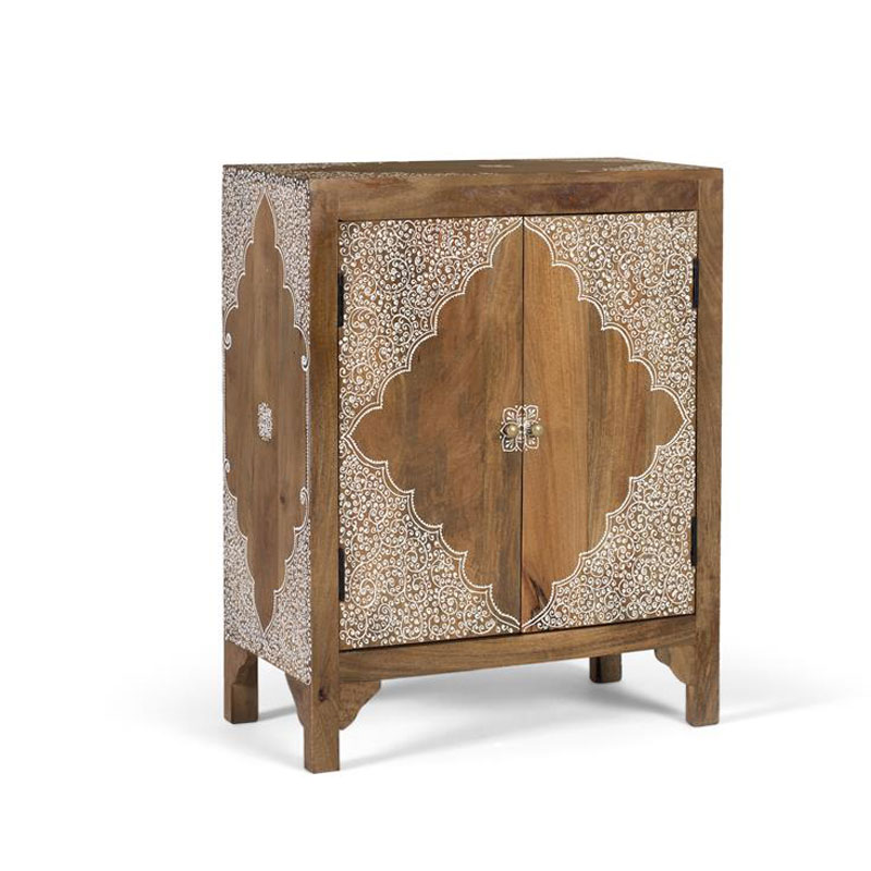 Consola recibidor oriental madera decorada