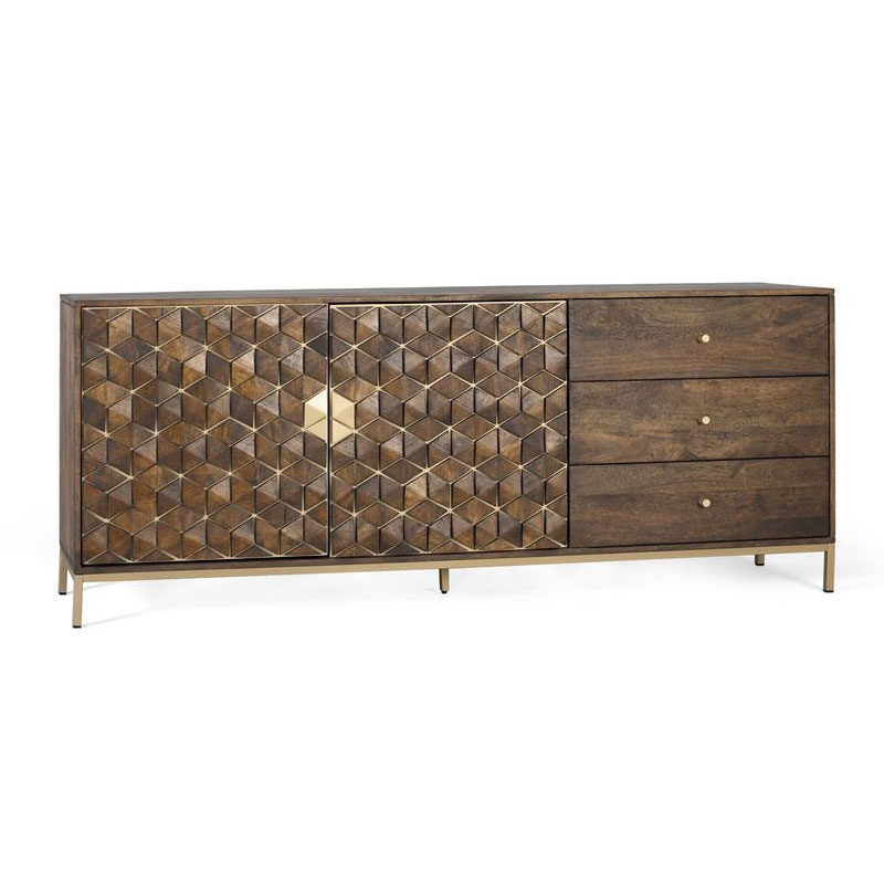 Aparador diseño moderno con 2 puertas 3 cajones