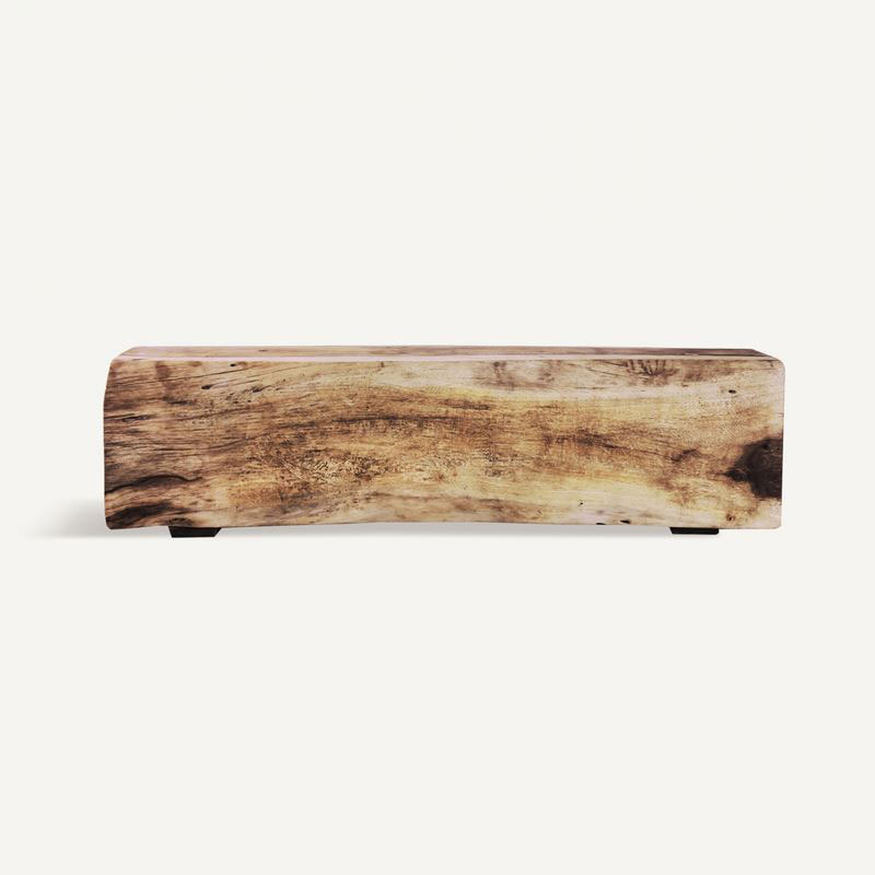 Mesa Centro Rectangular Grande Tronco Madera Rustica Dharm