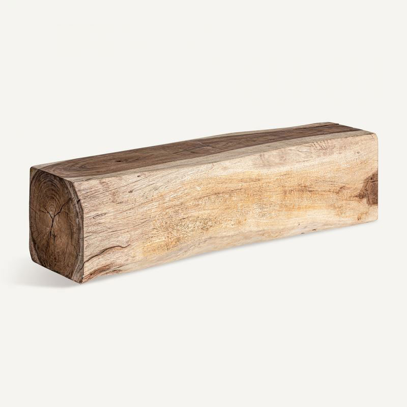 Mesa tronco de madera maciza 120 X 35