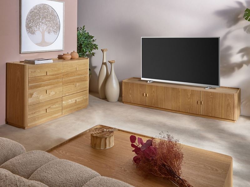 Salón Madera Natural Serie Nereide