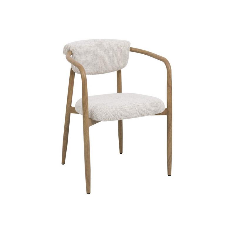 Sillon Diseño Actual Tapizado Chenilla Gruesa Beige Agoult