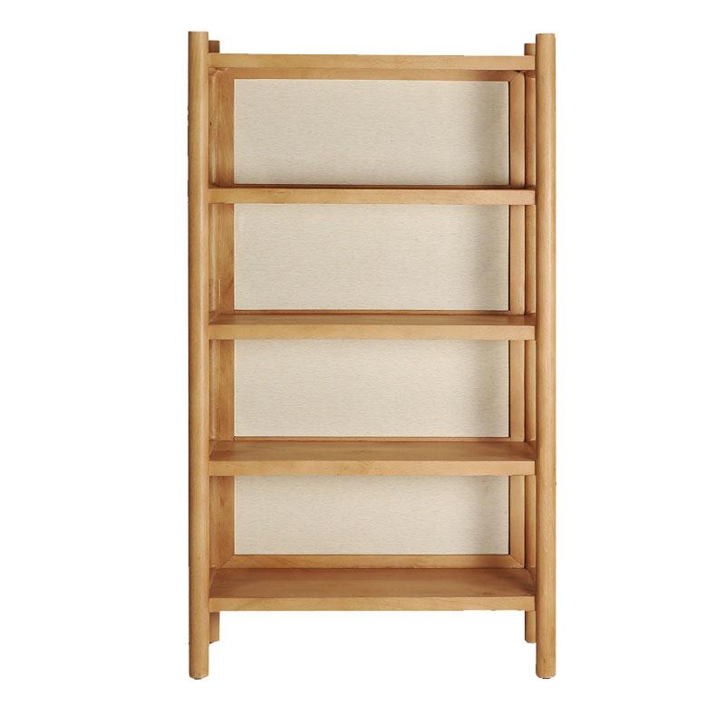 Libreria 4 Estantes Trasera Tejido Bambu Beige