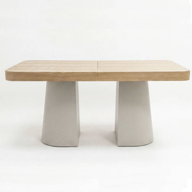 Mesa Comedor Extensible Actual Madera y Metal - Serie Aguade