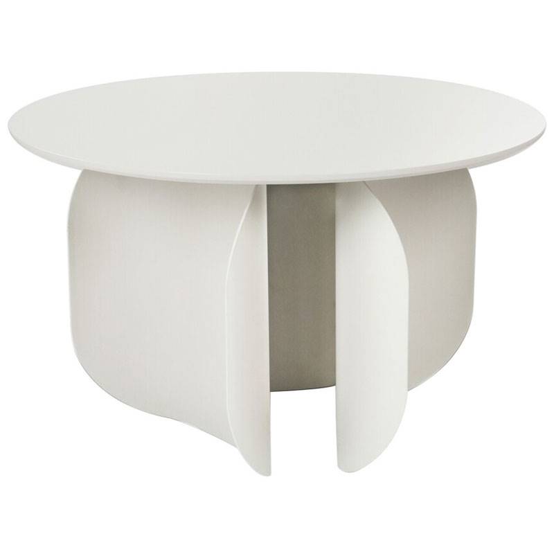 Mesa Comedor Moderna Redonda Madera y Metal Serie Aguade